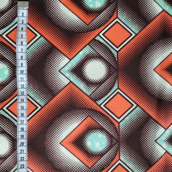 RETRO GEOMETRY Afrikanischer Wax Print Stoff